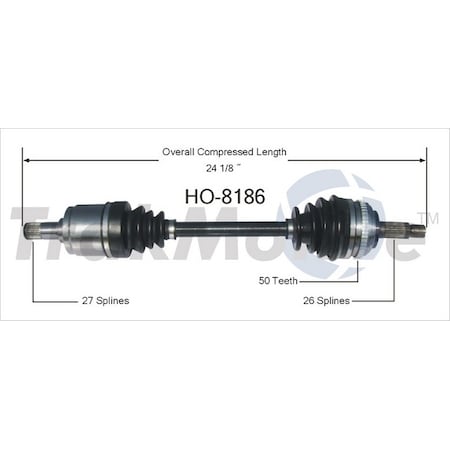 Surtrack Axle Cv Axle Shaft, Ho-8186 HO-8186
